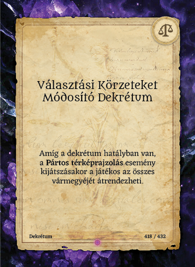 Választási Körzeteket Módosító Dekrétum