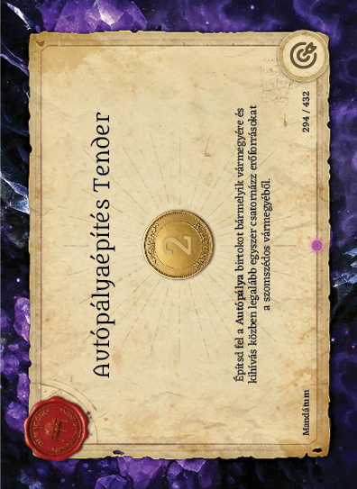 Autópályaépítés Tender